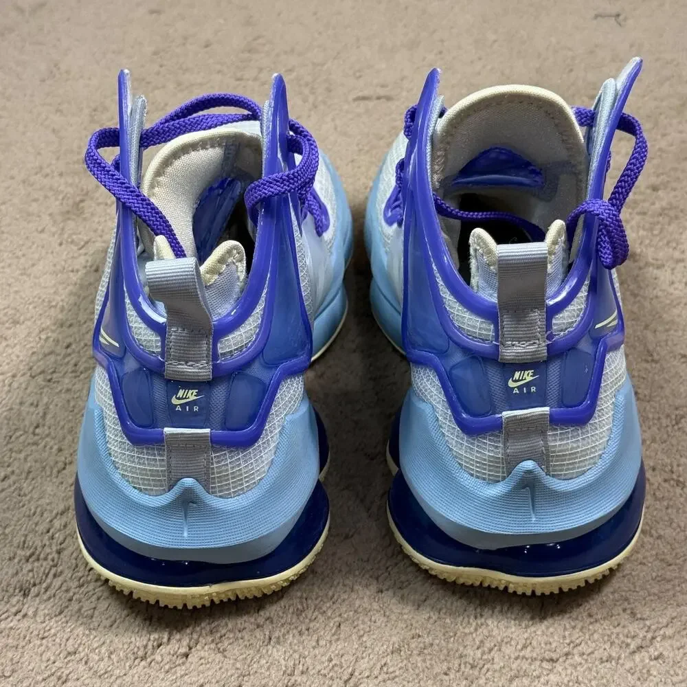 Nike Lebron 19 Easter Aura Citron Blue DD0418 432 Size 4 Youth EUC